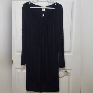 NWT Vtg Y2K 90s Original Baby Phat Black Long Sleeve Bodycon Dress Sz 1X-stretch